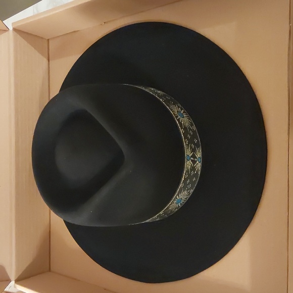 LACK OF COLOR THE PHOENIX FEDORA HAT BLACK SIZE 57CM(M) - Picture 6 of 15